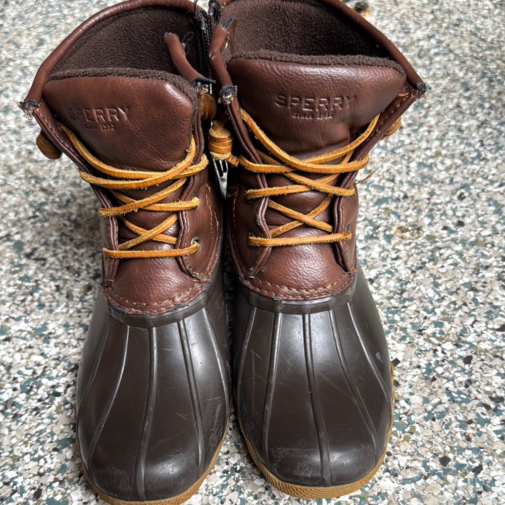 Sperry Brown and Black Rain & Snow Boots